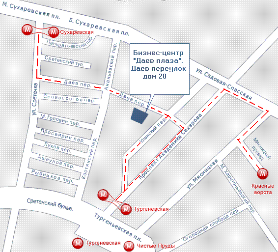 Схема прохода в бизнес-центр Даев Плаза на PLM-конференцию 2019